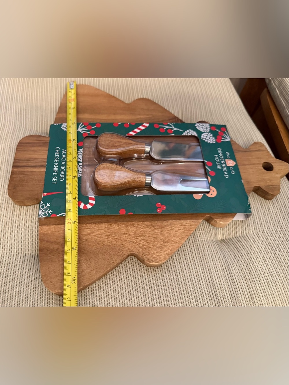 Acacia Board Cheese Knife Set - Brown - Picture 11 of 11